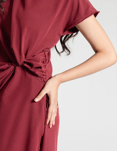 MIDI DRAPERY DRESS